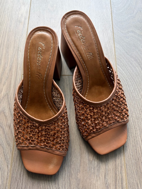 L'INTERVALLE Shoes - 🤎✨ L'Intervalle Brown Woven Slide Mule Heels - Women's Size 9 ✨🤎